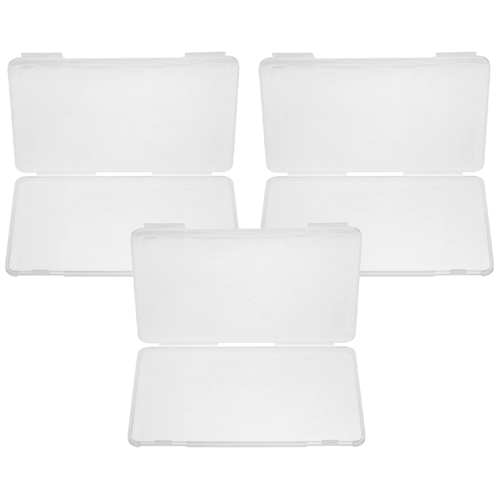 

3 Pcs ID Storage Box Card Case Organizer Business Cases Clear Holder Clip Pp Cards Man