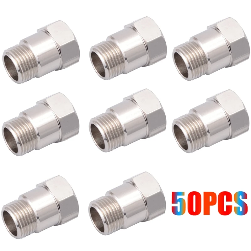 

50 Pcs O2 Oxygen Sensor Test Pipe Extension Extender Adapter Spacer M18 X 1.5 Bung Universal