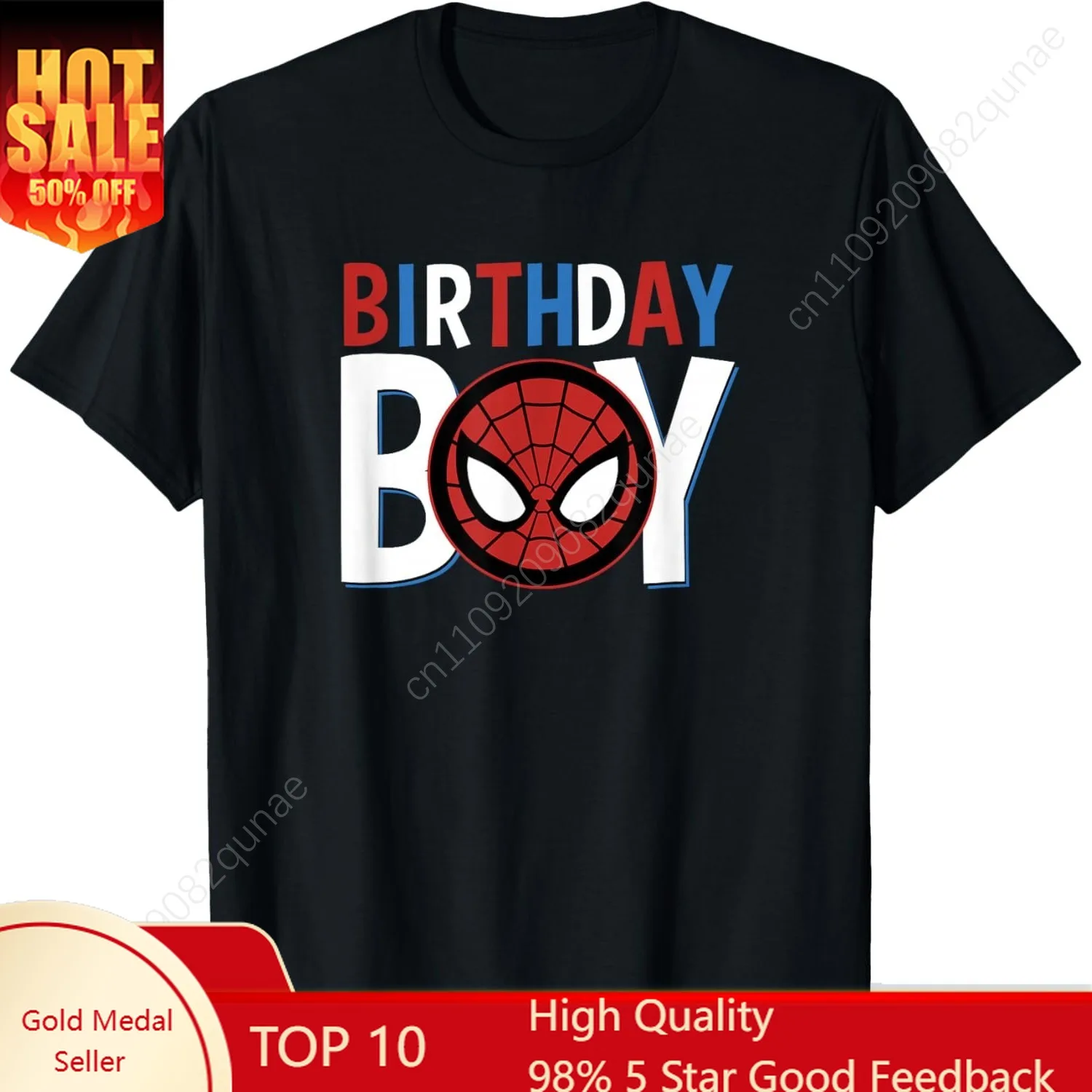 

Marvel Avengers Classic Spider-Man Birthday Boy Mens T-Shirt