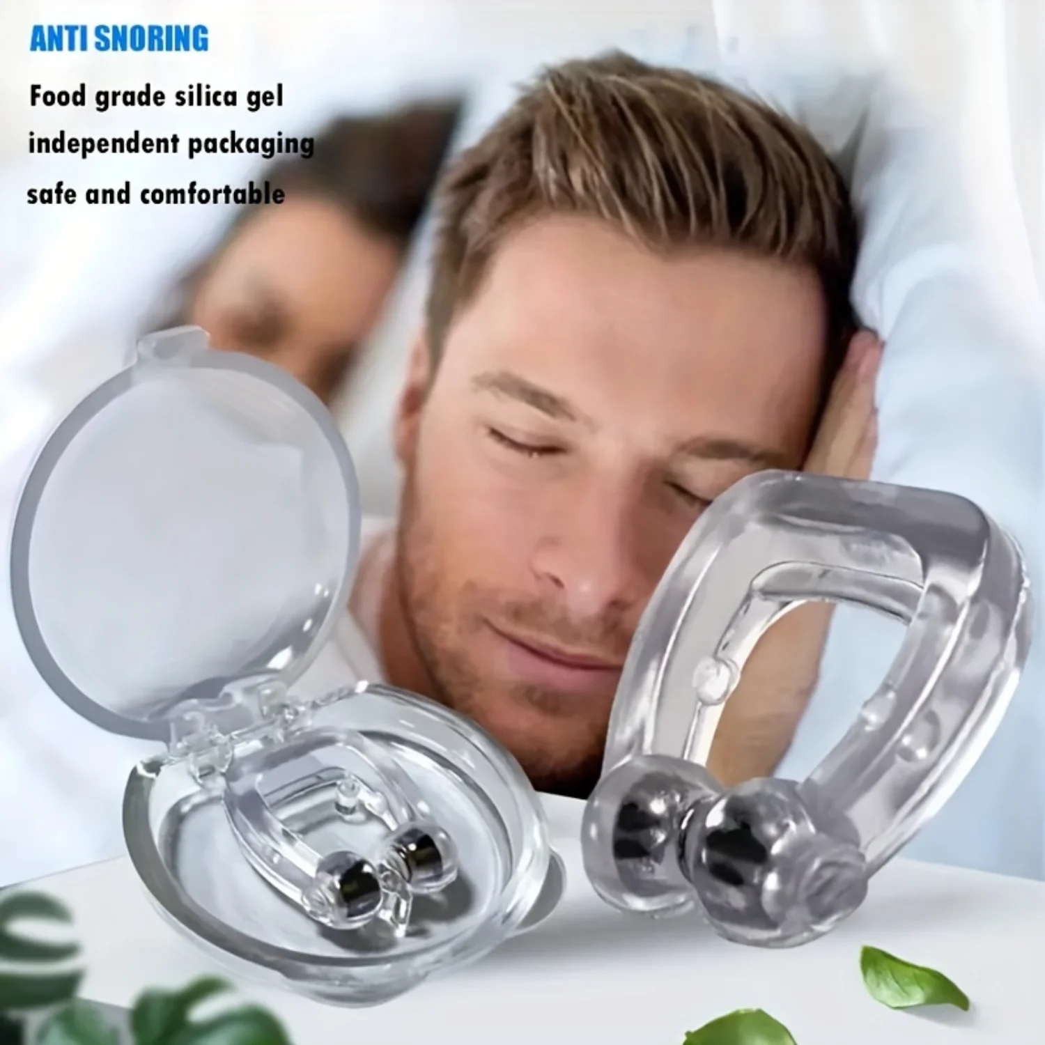 Dispositivo anti-ronco de silicone 2pcs/4pcs, clipe de nariz anti-ronco, presente para homens e mulheres