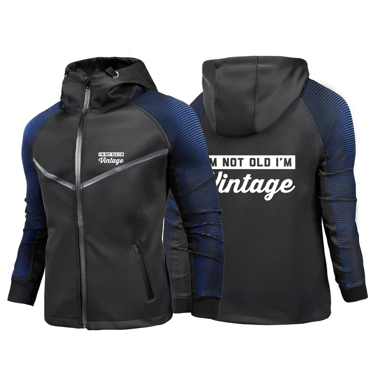 

202, весенне-осенний мужской костюм I'm not old, я винтажный модный гоночный костюм с принтом, облегающая дышащая куртка на молнии с градиентом цвета