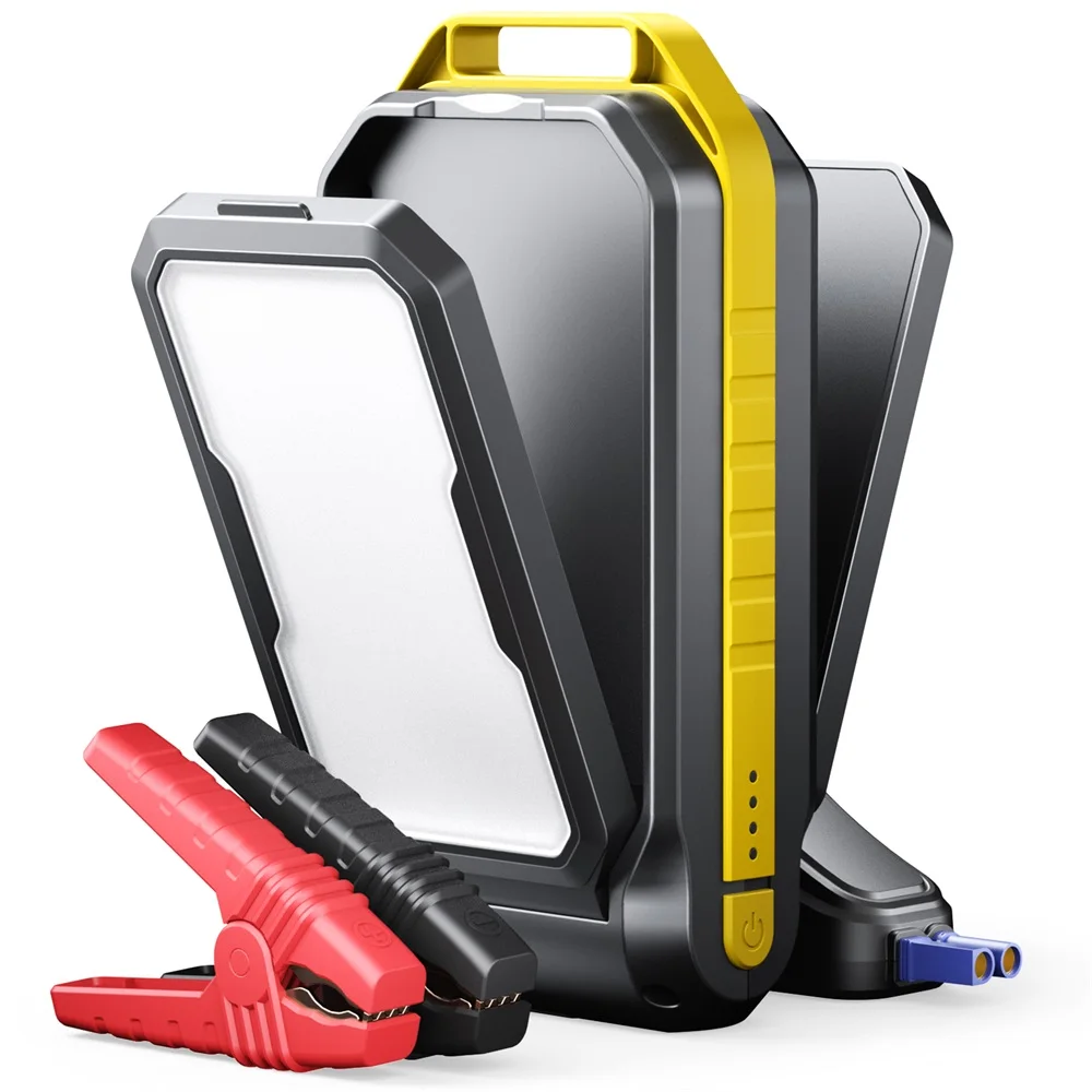 

1Set AUXITO Jump Starter Portable 7000A Car Battery-Jumper for All Gas or up to 12L Diesel Power Bank 4000LM Camping Light