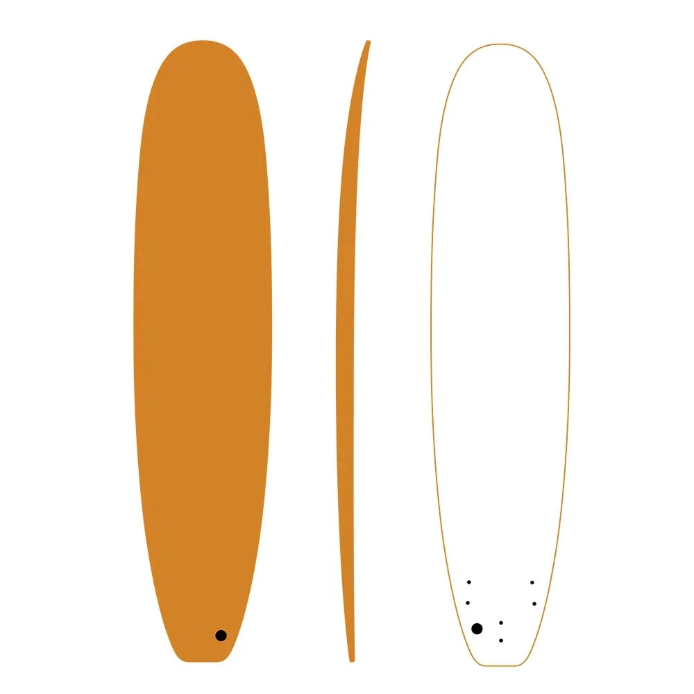 

9FT Customizable Design Soft Top Surfboard Longboard Beginner IXPE Fiberglass Wood Board With Bag For Kids Featuring EPS Foam