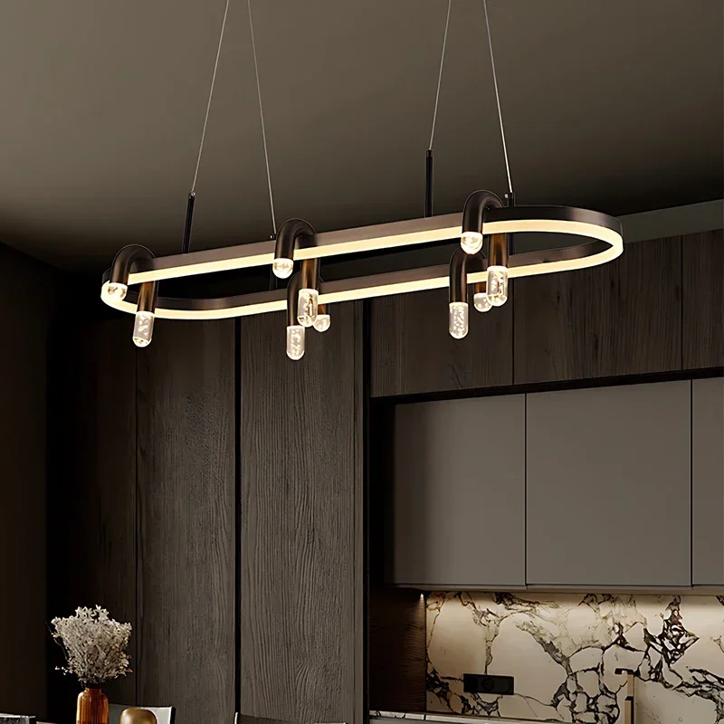 الإيطالية الحد الأدنى قلادة ضوء الشمال تصميم غرفة المعيشة حلقة دائرية على شكل غرفة نوم Led ثريا تزيين المنزل الحديث