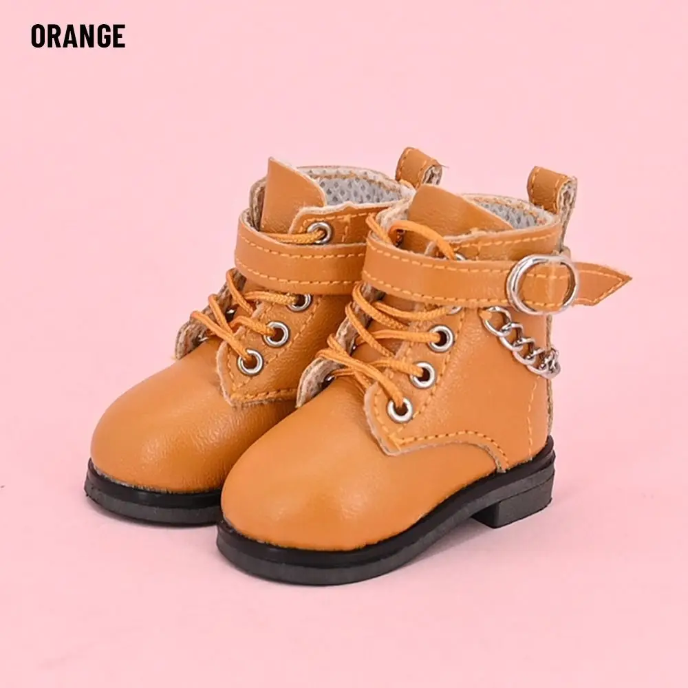 PU Leather Chain Decoration 5CM Wearing Leather Shoes Differents Color Play House Accessories 1/6 Boots