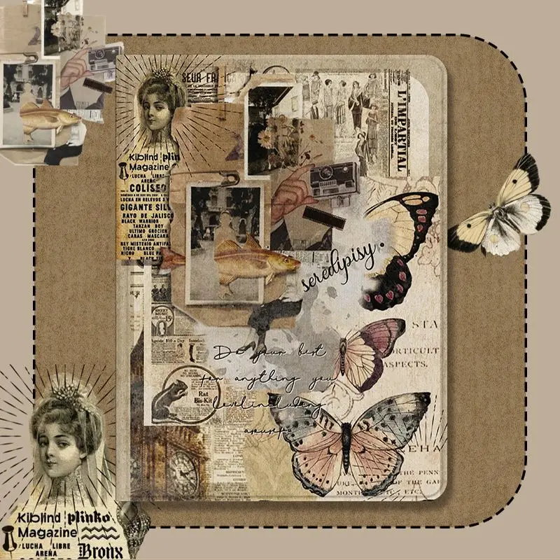 

With Pencil Holder Cove for IPad Air 3 Gen 2019 Air 5th 4th 10.9 IPad Mini6 Pro 11 2nd 3rd 4th 10th Funda Creative Newspaperrs