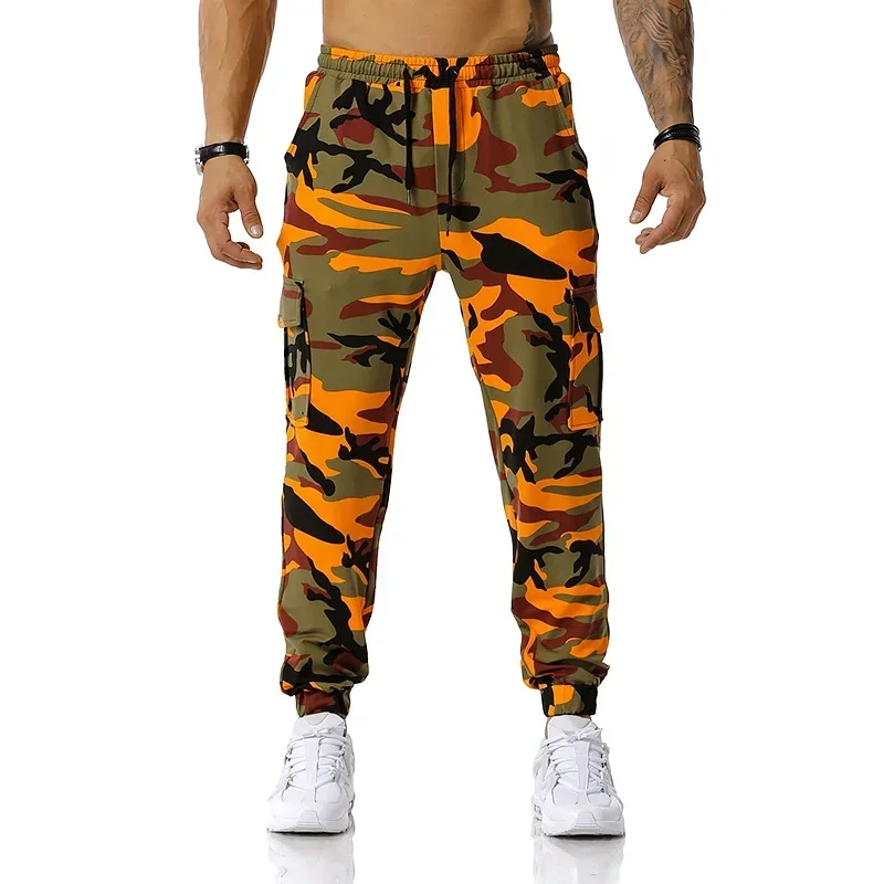 Pantalones deportivos al aire libre de alta calidad para hombre, pantalones Cargo de camuflaje de algodón informales, pantalones tácticos militares