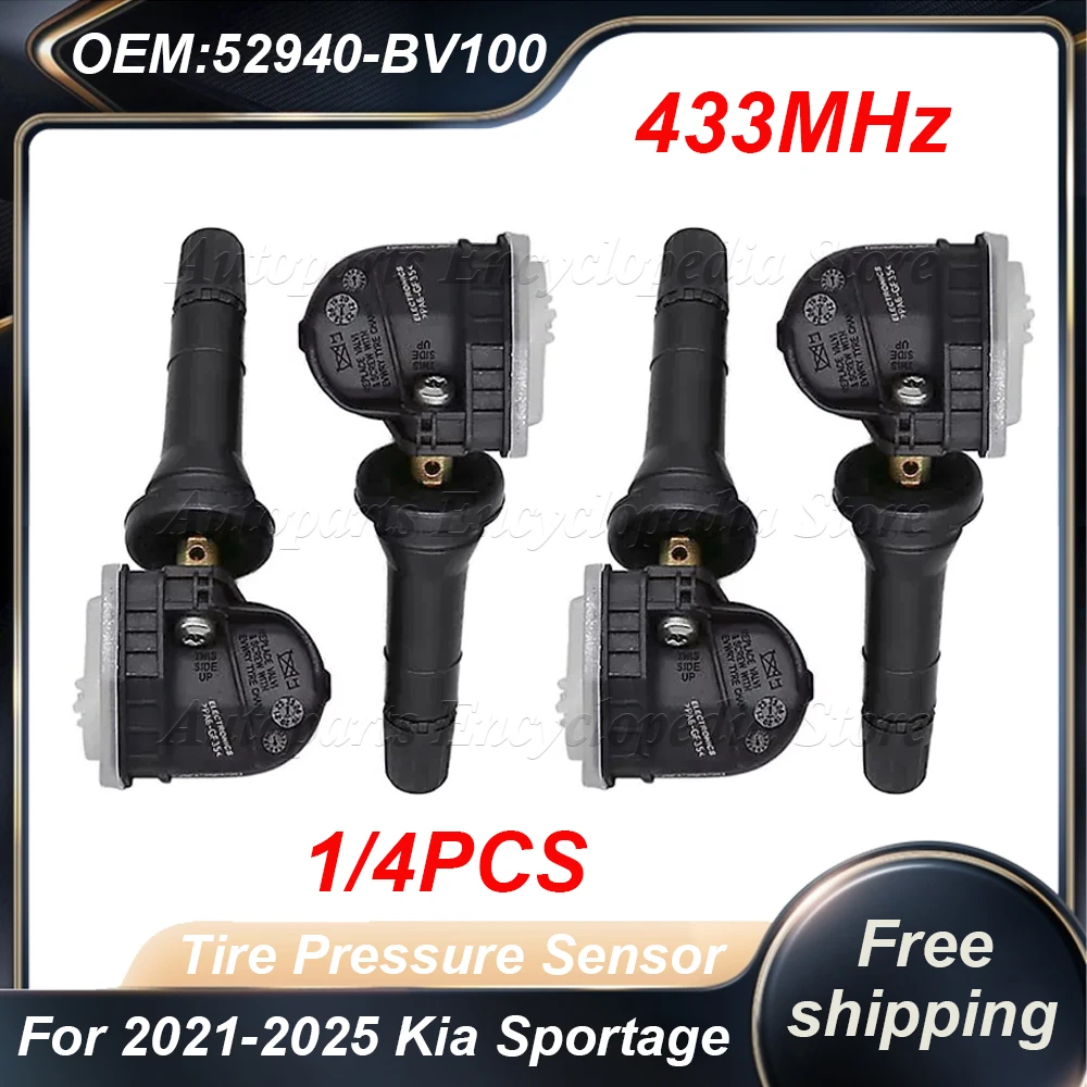 1/4PCS 52940-CG100 For 2021-2025 Kia Sportage [NQ5] Hyundai Creta [SU2] Tucson [NX4] TPMS Sensor 433MHz 52940-BV100