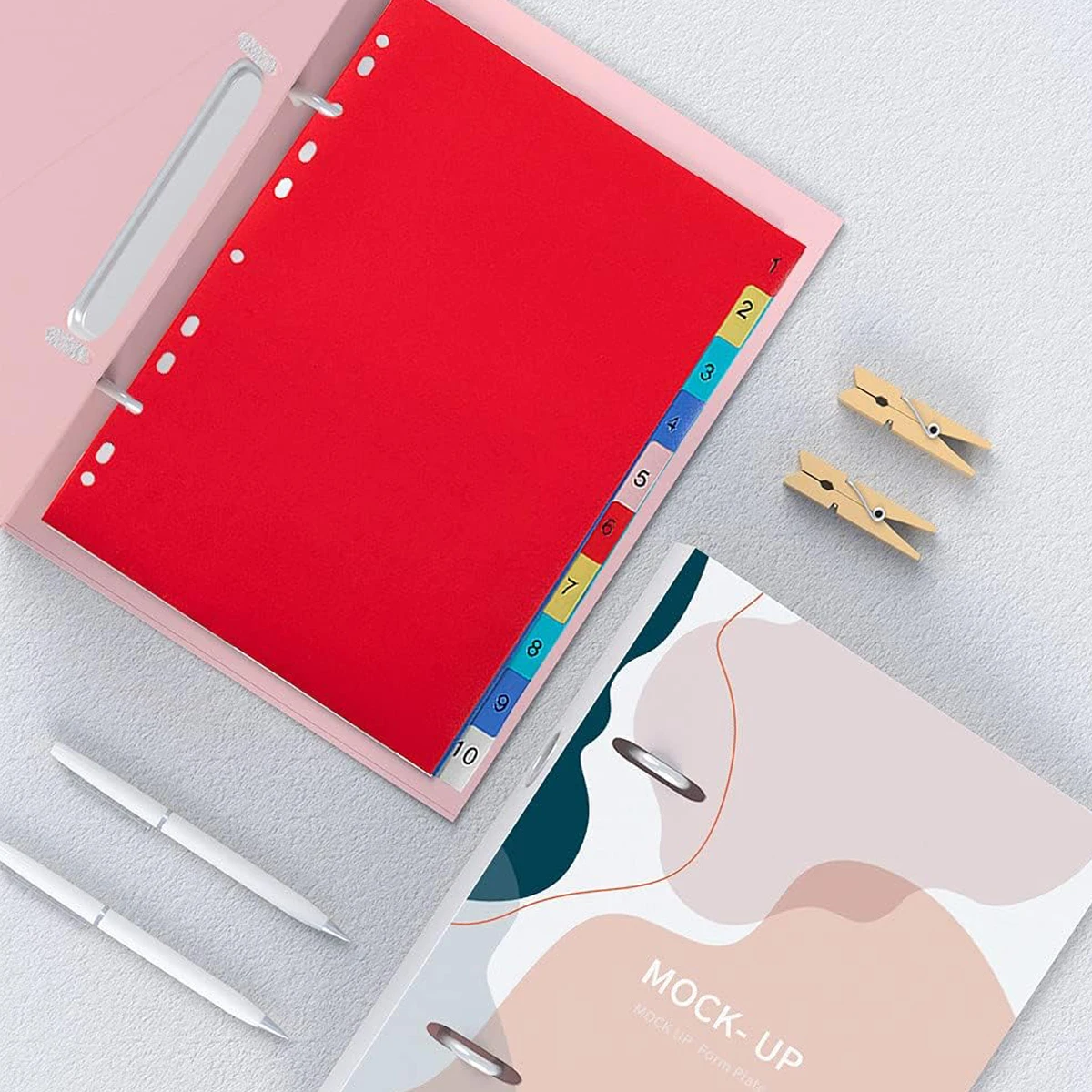 10 buah Pembatas Indeks Berwarna, A4 Ekstra Lebar, Terbuat dari Polipropilena Berwarna yang Kokoh, untuk Label Organisasi File Kantor