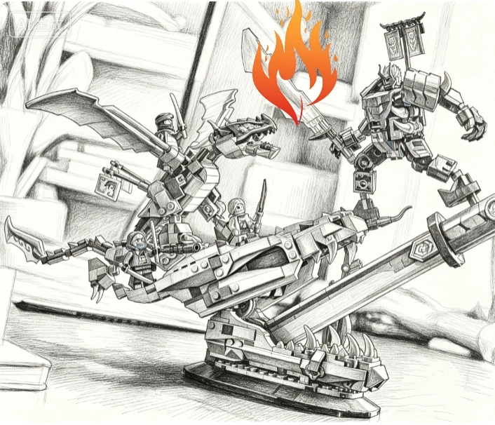The Latest Animated Dragon Blade Toy Model in 2026 Can Be Used As A Home Decoration for Adults To Assemble and As A Holiday Gift