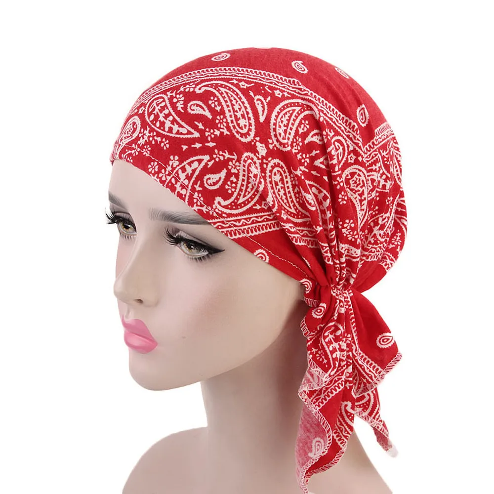 

Casual Hat For Women 2024 Women Ruffle Chemo Hat Scarf Turban Head Wrap Cap Printed Summer Hat National Style шапка женская