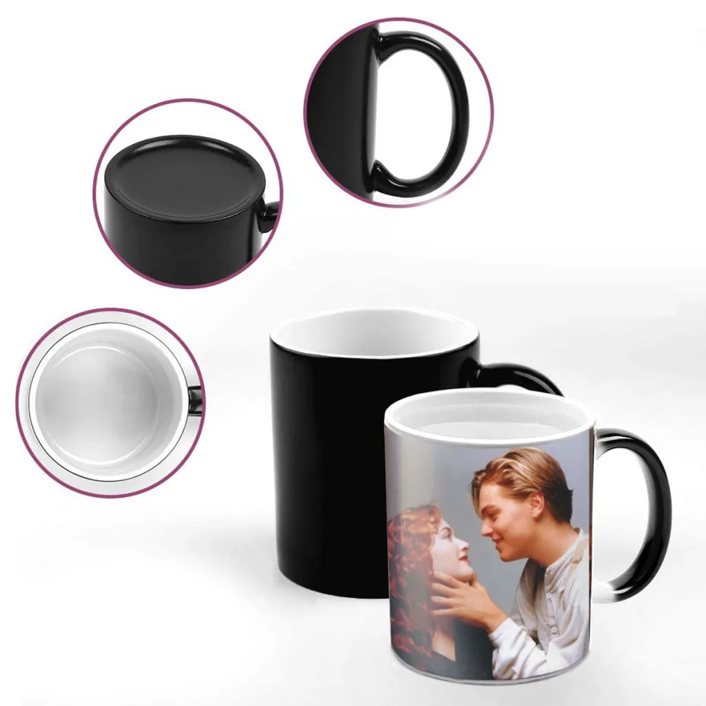 Retro Nordic Classic Movie Titanic Creative Change Ceramic Mug Heat Revealing Coffee Cup Breakfast Cup Mug Gift