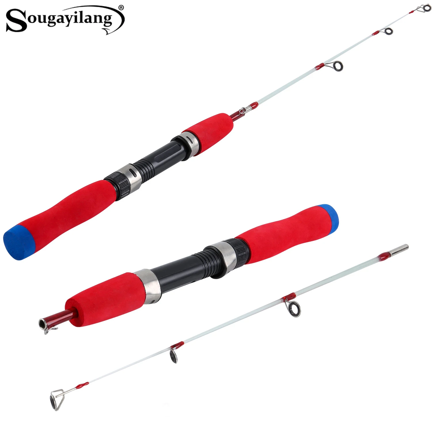 

Удочка для зимней удочки Sougayilang 63 см с 2 секциями, суперлегкое и удобное для переноски зимнее снаряжение для зимней рыбалки