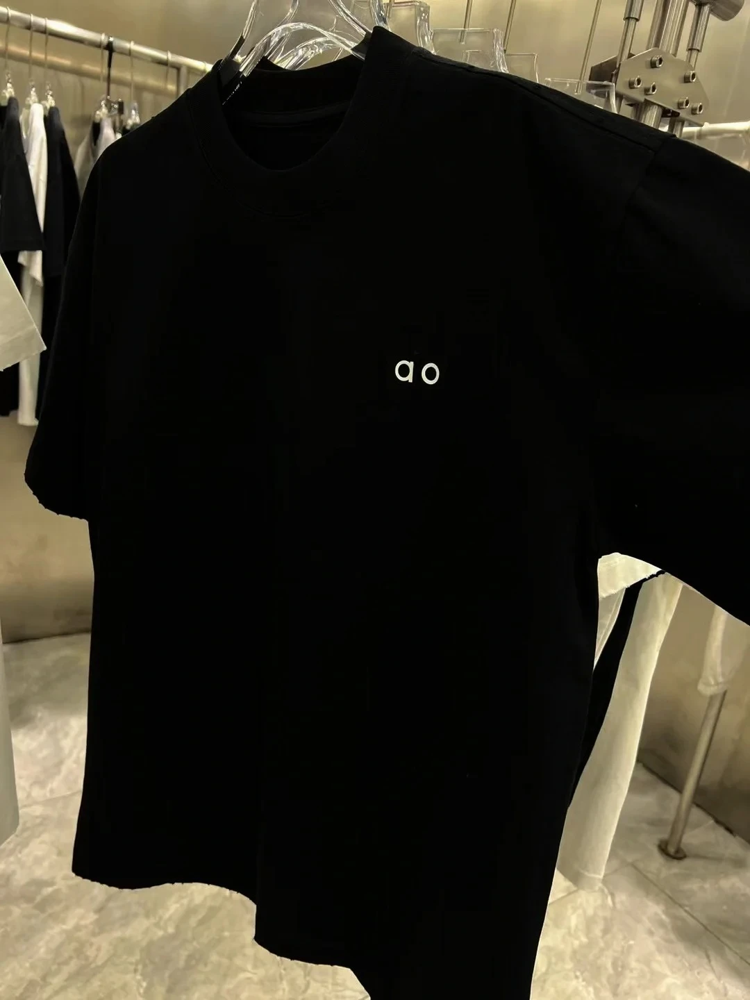 

Ao Letter Printing Pattern 2025 Summer New Fashion High-end Luxury Brand Pure Cotton High Quality Leisure Vacation Unisex
