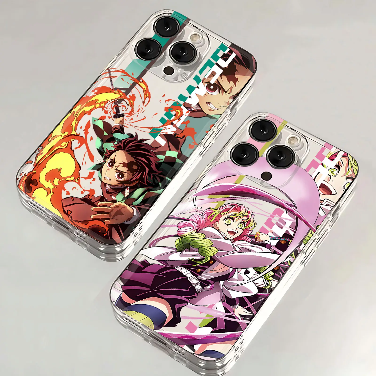 Phone Case For Tecno Spark Go 30C 10 Camon 40 30 20 19 Pova 7 6 5 4 Pro itel S23 A70 Pro Plus 4G 5G Anime Demon Slayer Clear TPU