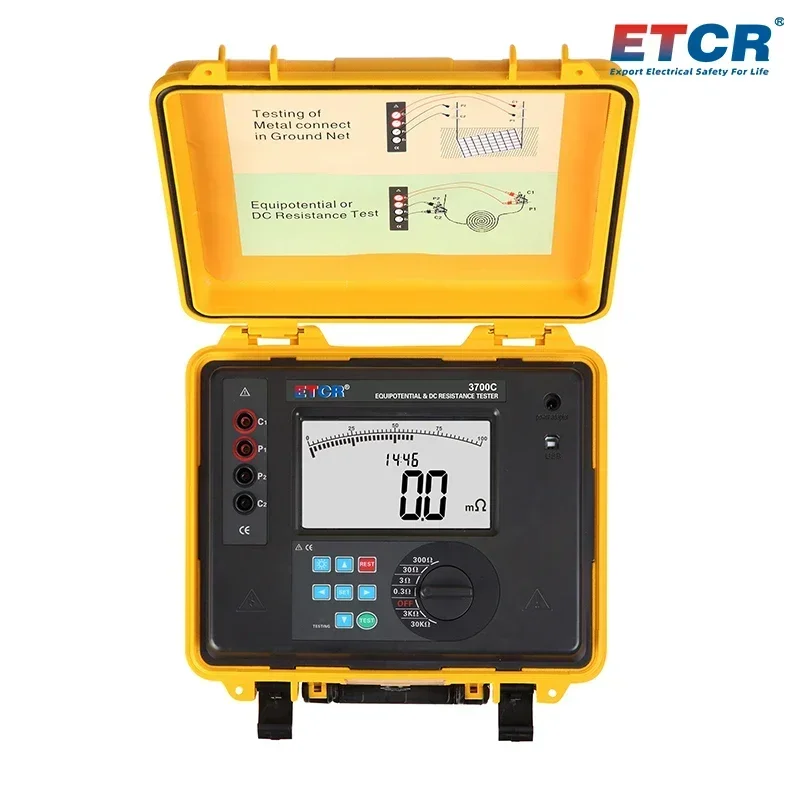 ETCR3700C Hot-Selling Equipotential Property Connection Resistance Tester With Storage And Data Upload Function