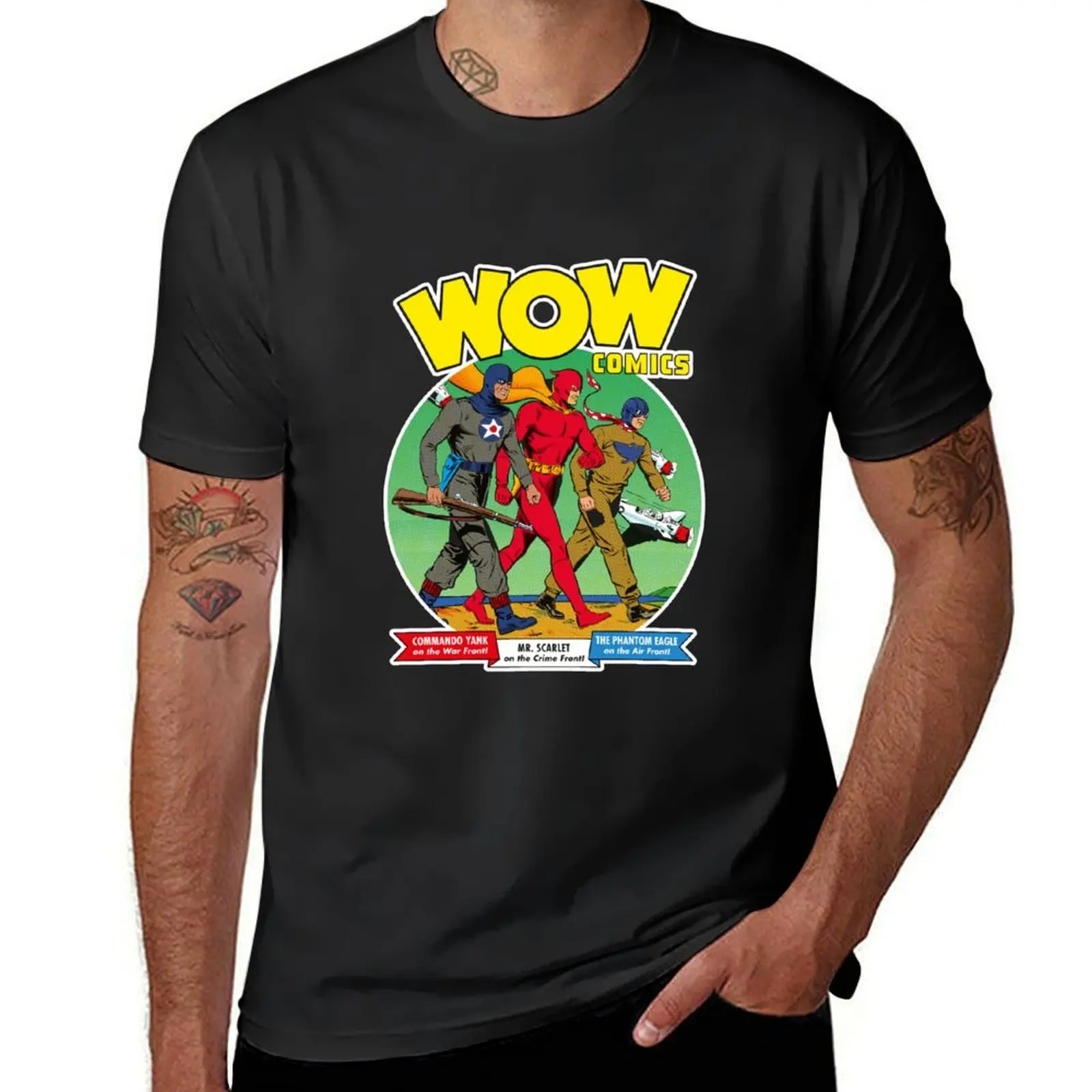 Wow Comics focus T-Shirt Blouse anime summer clothes plus sizes men clothing