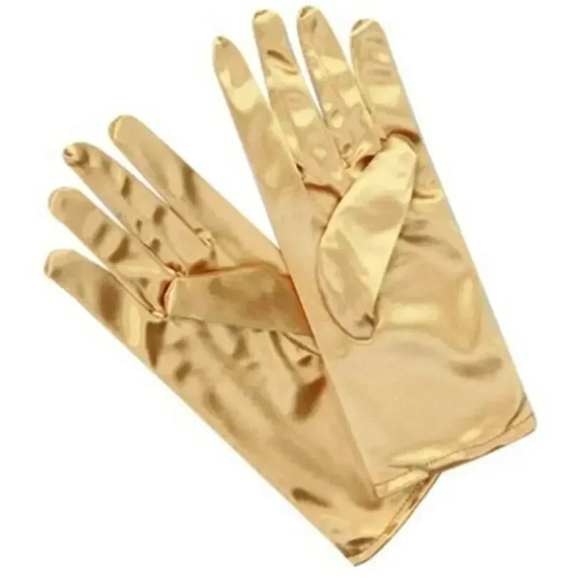 Wedding Party Prom Solid Color Gloves Evening Short Satin Elastic Unisize