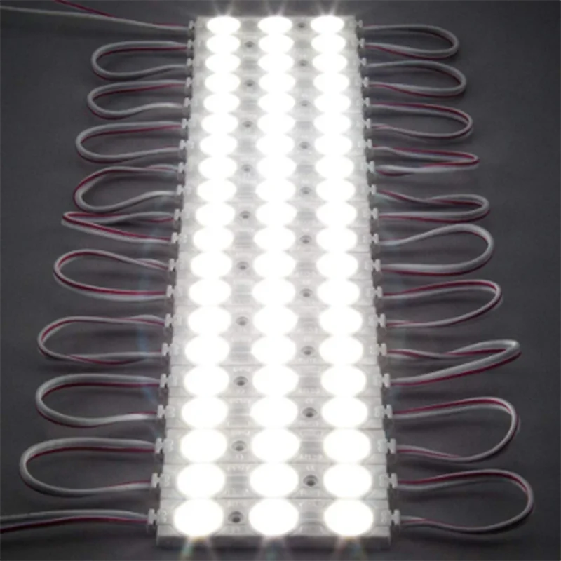 2024100pcs LED Module Light 2835 Indoor Outdoor Injection Waterproof Sign Backlight DC12V Shop Advertising Letter Signboard Lamp