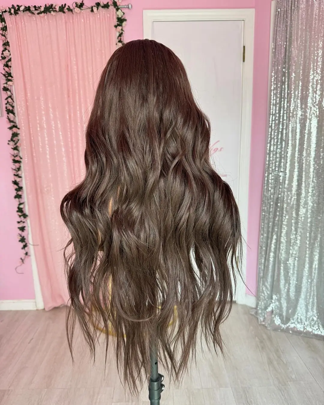 Glueless Cheap T Part Lace Wigs for Black Women Darkest Brown Synthetic Hair Lace Front Wigs Natural Real Hair Soft Wavy Wigs