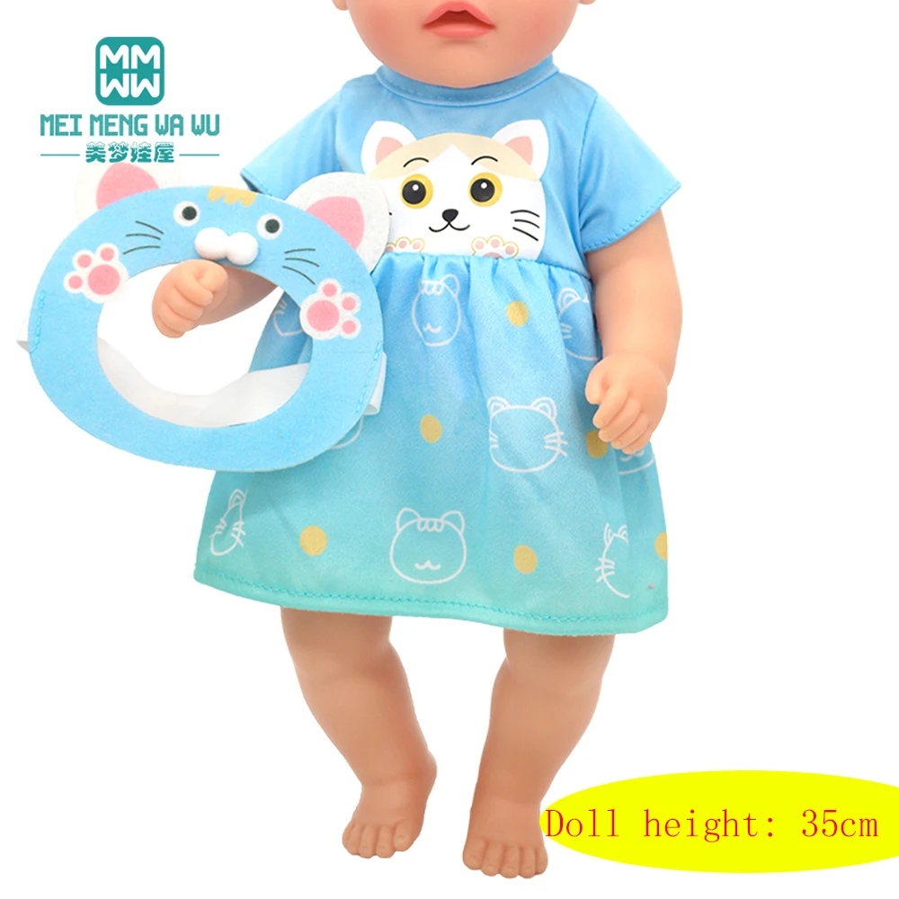 Doll Clothes Fashion Tulle skirts, bib suits, onesie suits for 35cm New Born Dolls and American Doll Toys Gifts