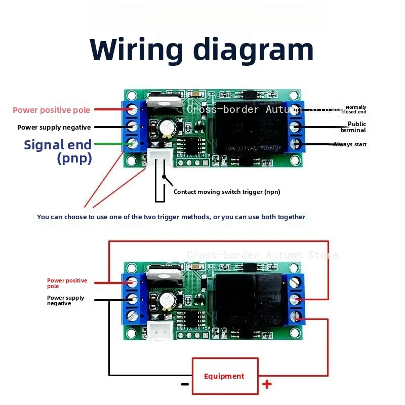 One-touch Latch Switch Module High Low Level Trigger One Key Start Stop 5V 12V 24V