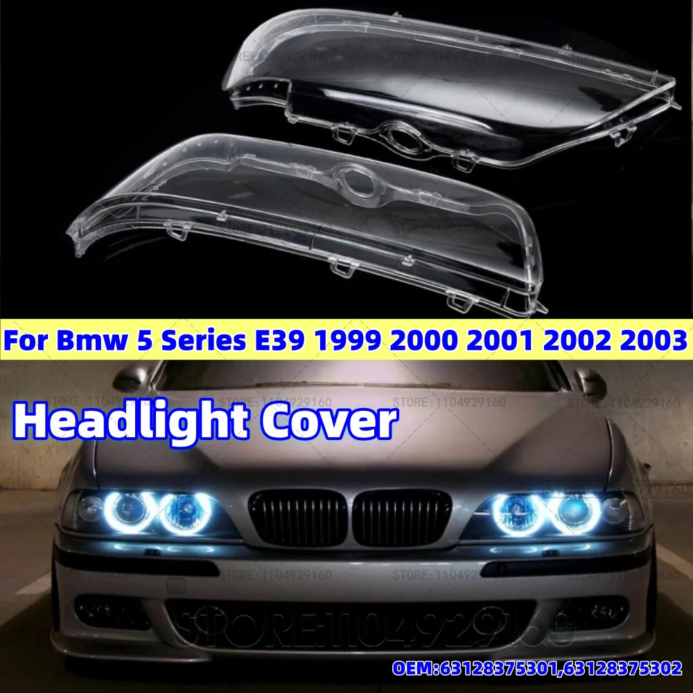 

For BMW 5 Series E39 1999-2003 Car Headlight Lampshade Cover Shell Glass Lens Automobiles Head Light Lamp Lens Body kits Tuning
