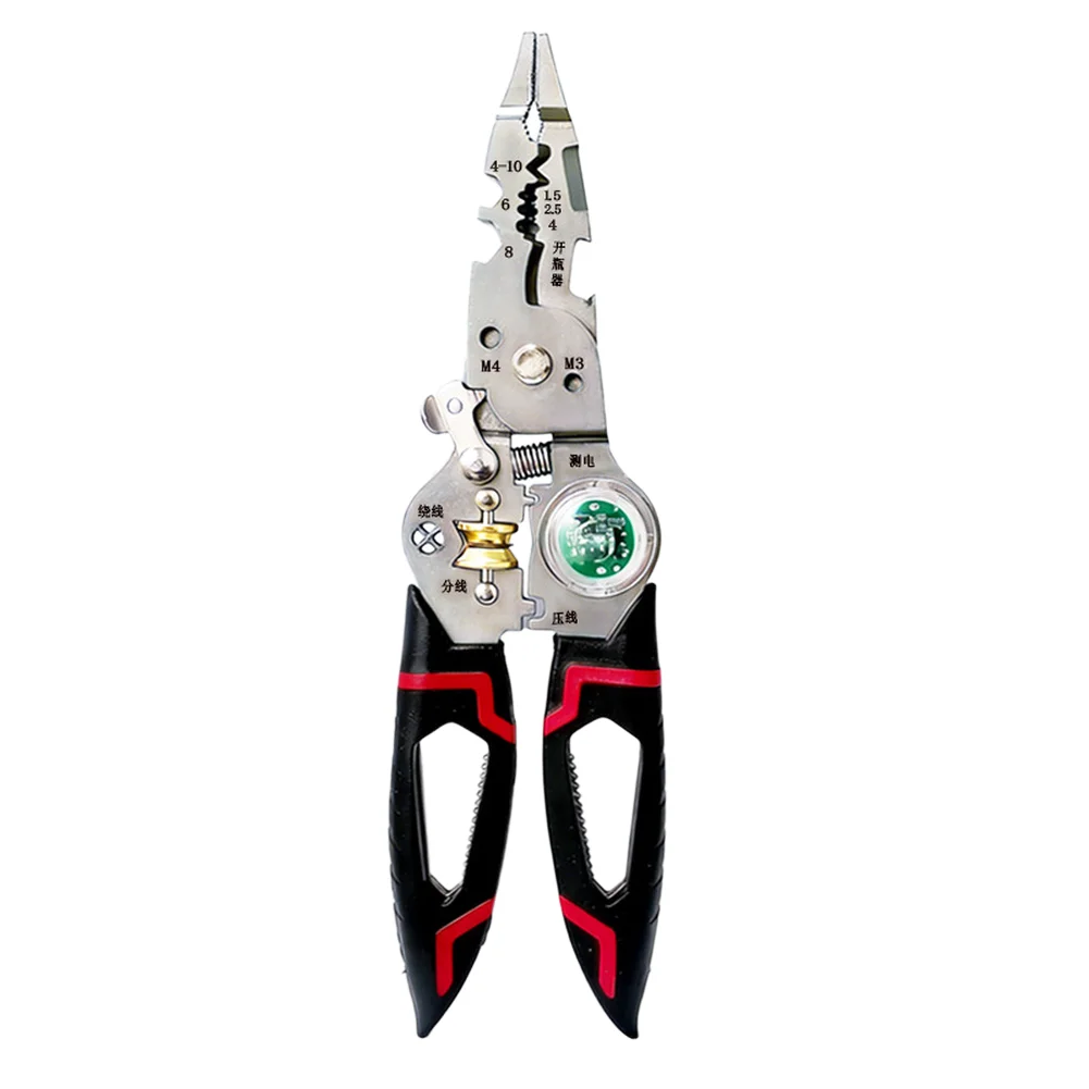 Wire Stripper with Integrated Voltage Test Feature for Improved Safety When Handling Electrical Wiring Systems