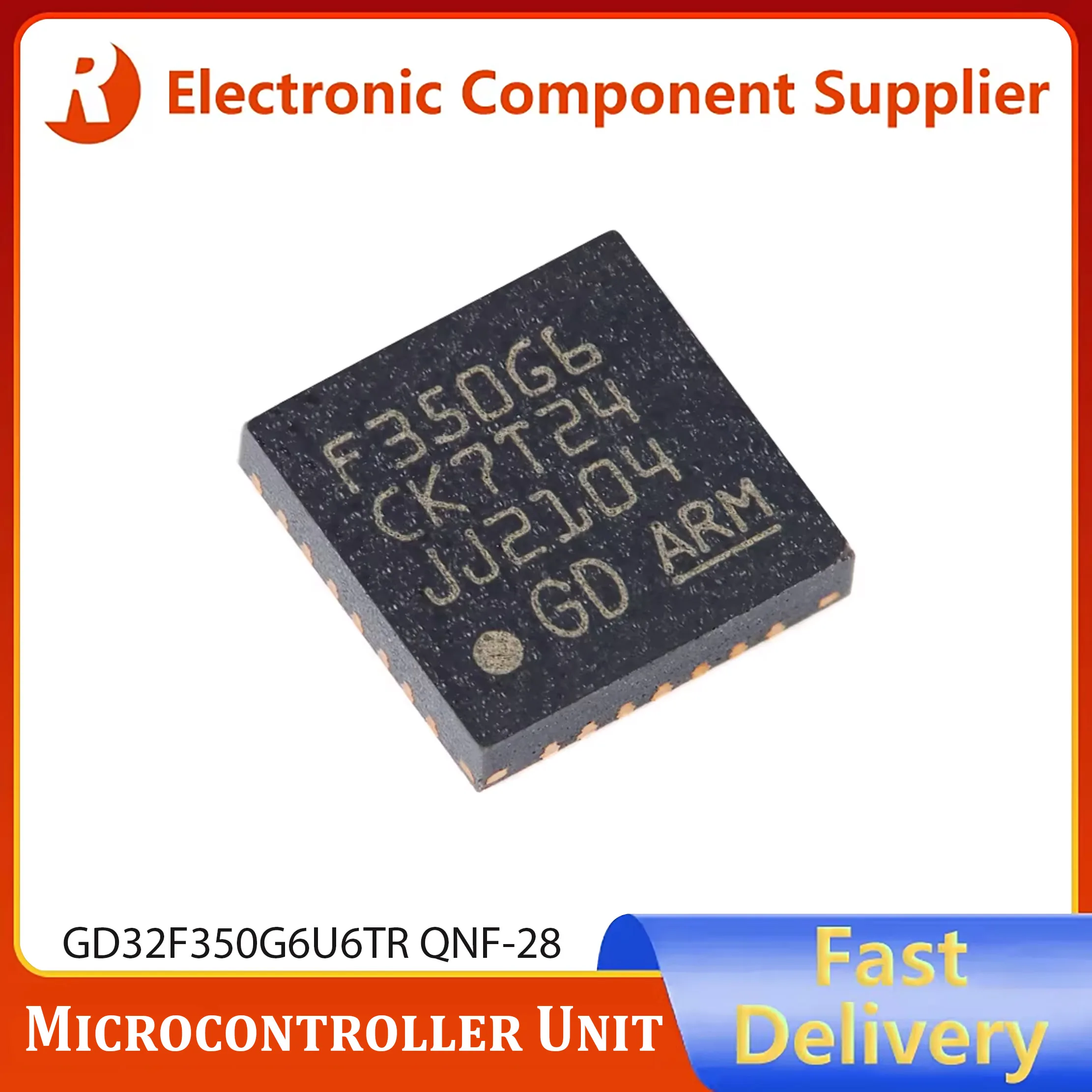 1PCS Genuine GD32F350G6U6TR QNF-28 ARM Cortex-M4 32-bit Microcontroller Unit (MCU) Chip