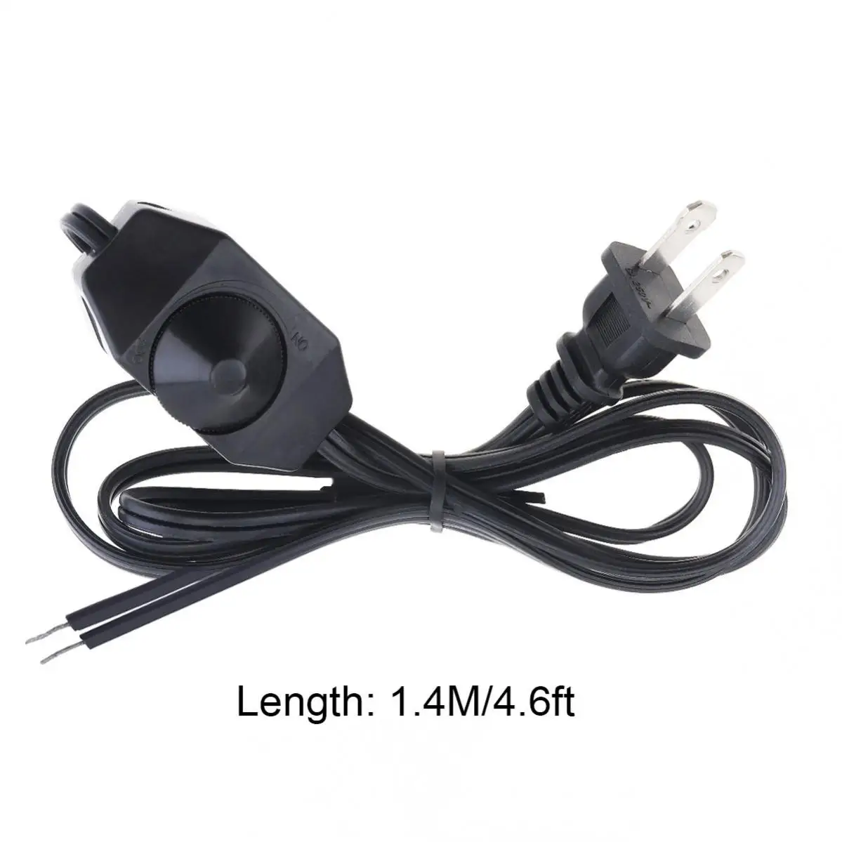 Rotary Dimmer Switch Power Cable Knob Adjustable Controller Switch with 1.4M Extension Power Cord for Dimming