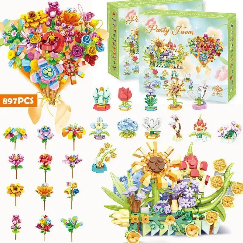 

Gift Arrival Calendar 24Pcs Assemb Blind Box Christmas Gifts For Boys Girls Home Decor Bouquet Train Modeling