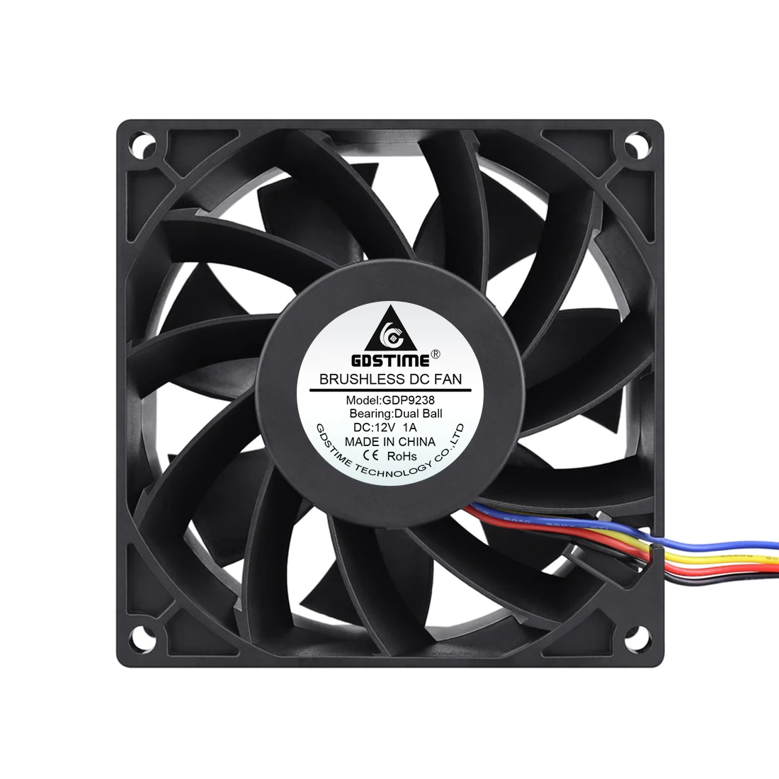 Gdstime 9238 PWM 4Pin PWM Connector Brushless Radiator DC 12V  Dual Ball Axial Computer Cooler 92x92x38mm Inverter Cooling Fan