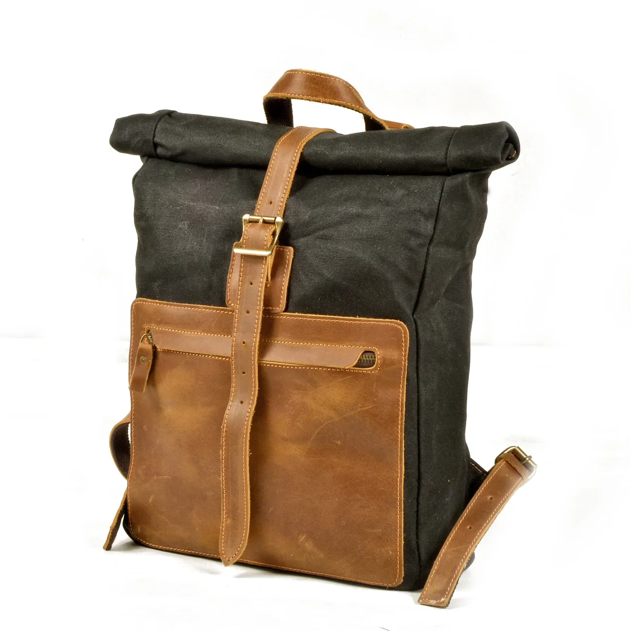

Waterproof Canvas Backpack Vintage Travel Hiking Camping Sport School Daypack Business Laptop Bag for Men