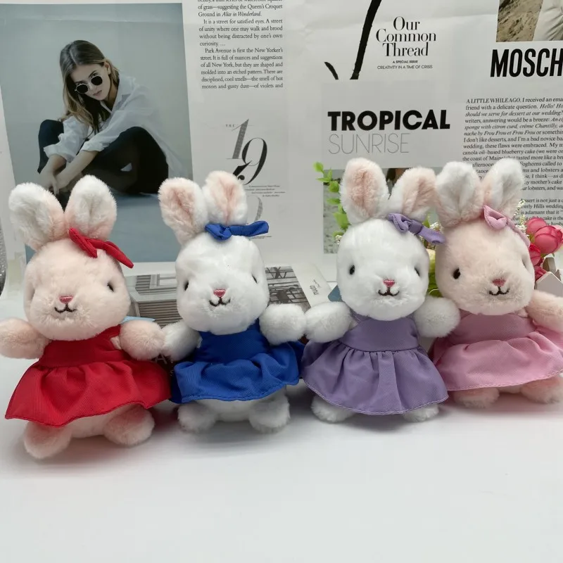 New fragrance dress rabbit  Plush Doll KeyChain bunny ladys doll pendant companion gift boutique bag car upscale accessories