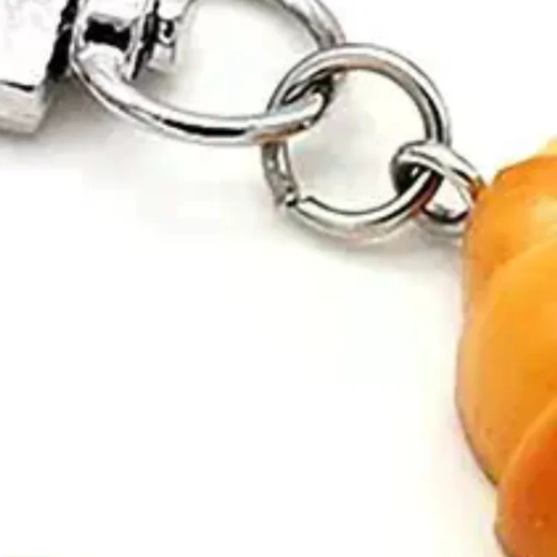 Llavero modelo de juguete de comida de simulación creativa - Llavero con colgante de croissant personalizado para estudiantes y niños Idea de regalo única