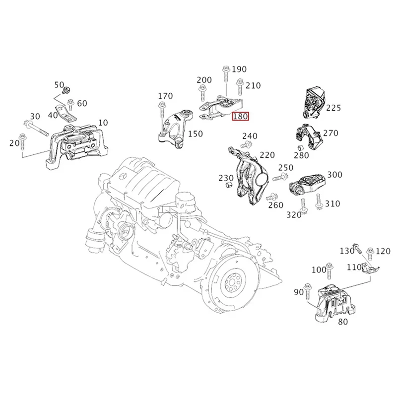 Engine Upper Torque Strut Mount For Mercedes-Benz B250 CLA250 CLA45 AMG GLA250 2.0L 2462400809