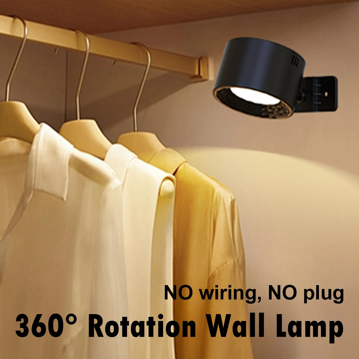 

Dimmable Wall Light Indoor Remote Control 4000K Neutral White Magnet Lamp 360 Usb Rechargeable Wireless Led Sconces Lights Bulb