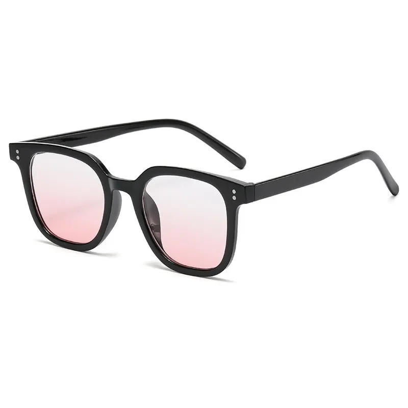 Lunettes de soleil carrées vintage pour femmes et hommes, lunettes de soleil respirantes, lunettes rétro noires, lunettes UV400, design de marque de luxe