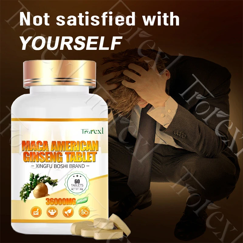 Supplements for Men Boosting Confidence - Vitality Renewal Capsules - Organic Maca Ginseng Men's Health Tablets