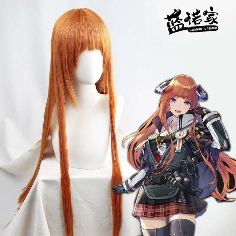 Anime Arknights Bagpipe Fiona Young Cos Cosplay Wig Halloween Carnival Party Props Synthetic Hair Heat Resistant Fiber + Wig Cap