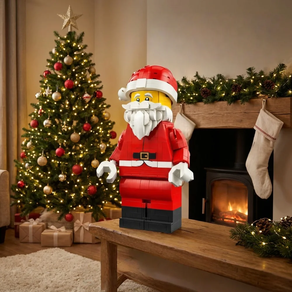 

761 Pieces New Enlarged Version Santa Claus Building Blocks Figure Christmas Themed Assembly Decoration Holiday Gifts For Boys A