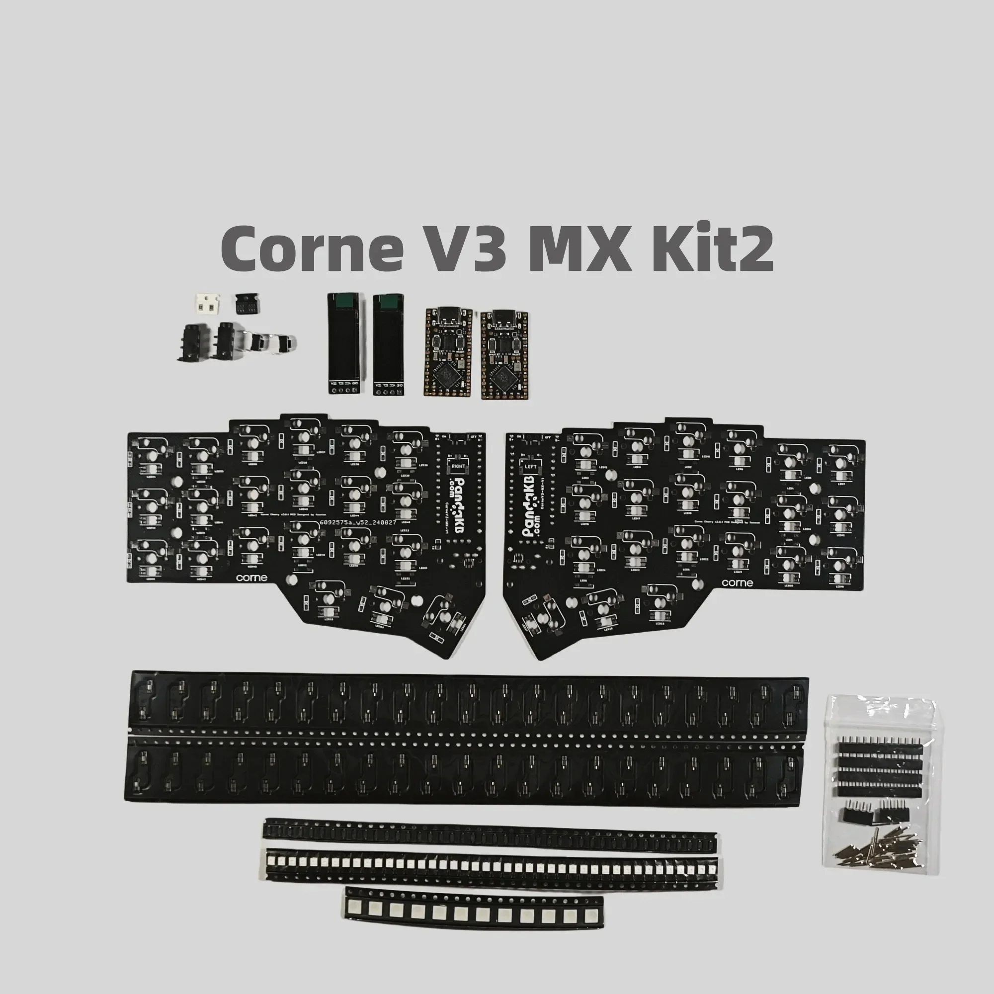 Corne V3 Kit PCB Keyboard Terpisah Corne Crkbd PCB RGB Kit Keyboard Tanduk Nirkabel DIY Kustom untuk Aksesori PC Keyboard Mekanis