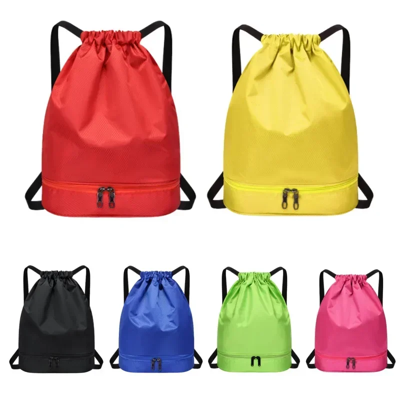 Oraganizer-bolsas con cordón para hombre y mujer, mochila impermeable de tela Oxford con separación de seco y húmedo, para gimnasio, Fitness y natación