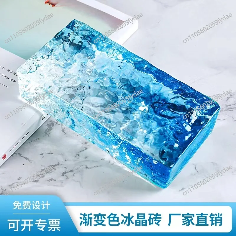 Glass Brick Bubble Brick Frosted Solid Crystal Tile Colorful Transparent Square Bar Partition Wall Tiles - view 5