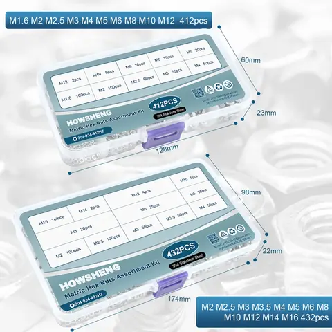 1-25 st. 304 rostfritt stål sexkantsnylon låsmuttrar M2 M2.5 M3 M4 M5 M6 M8 M10 M12 M14 Sexkantssex självlåsande nylonmutter låsmuttrar. 10 best sales m14 mutter - №4