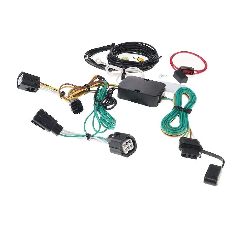 4-Way Flat Trailer Wiring Harness for Dodge Grand Caravan 2011-2020 Chrysler Grand 2021-2022 Plug & Play 4-Prong Tow Hitch Wire