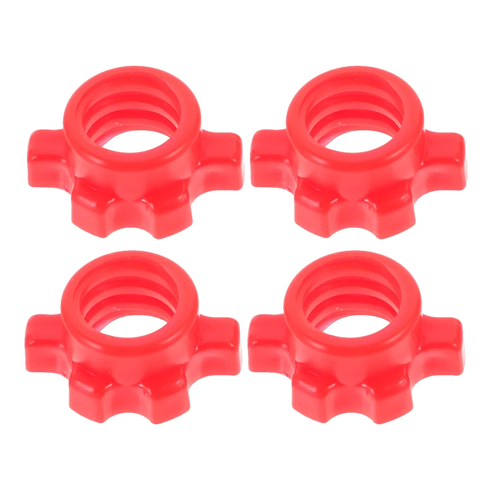 4 Pcs Barbell Nut Screw Clip Adjustable Collars Clamp Pvc Home Workout Accessories