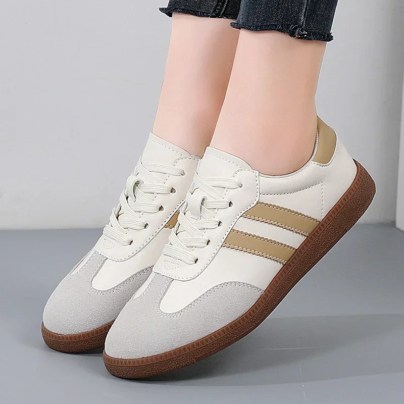 Women Sneakers Fashion Shoes Spring Trend Casual Flats Sneakers Female New Fashion Comfort White Vulcanized Platform Shoes 2024