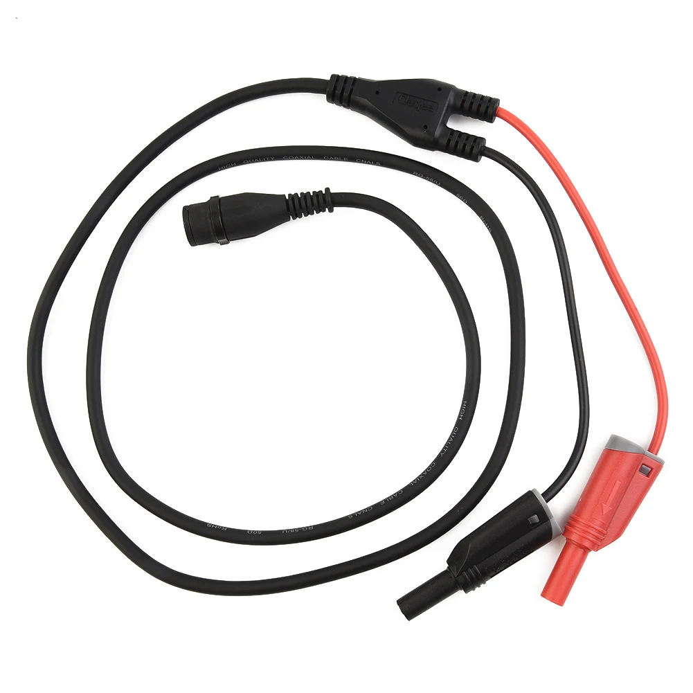 Black Red Test Bnc For All Bnc Interfaces Pure Copper 1pcs BNC To 4mm Dual Banana Cable 100cm Cable Impedance 50unf