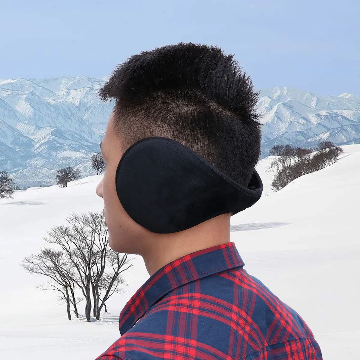

Warm Winter Earmuffs Men Women Ultra-Soft Faux Ear Muffs Windproof Cold Protection Outdoor Skiing Travel Black